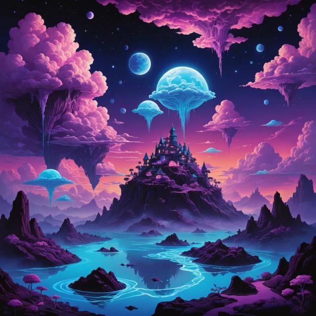 Générateur d‘art à lumière noire AI - Créez des œuvres d‘art au néon et UV